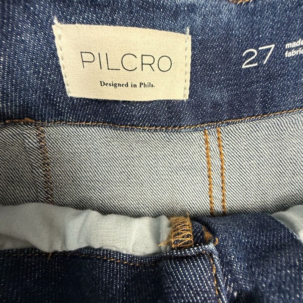 Pilcro Anthropologie Culotte Jeans Women 27 Wide Leg Crop Stretch Denim Boho - Picture 7 of 16